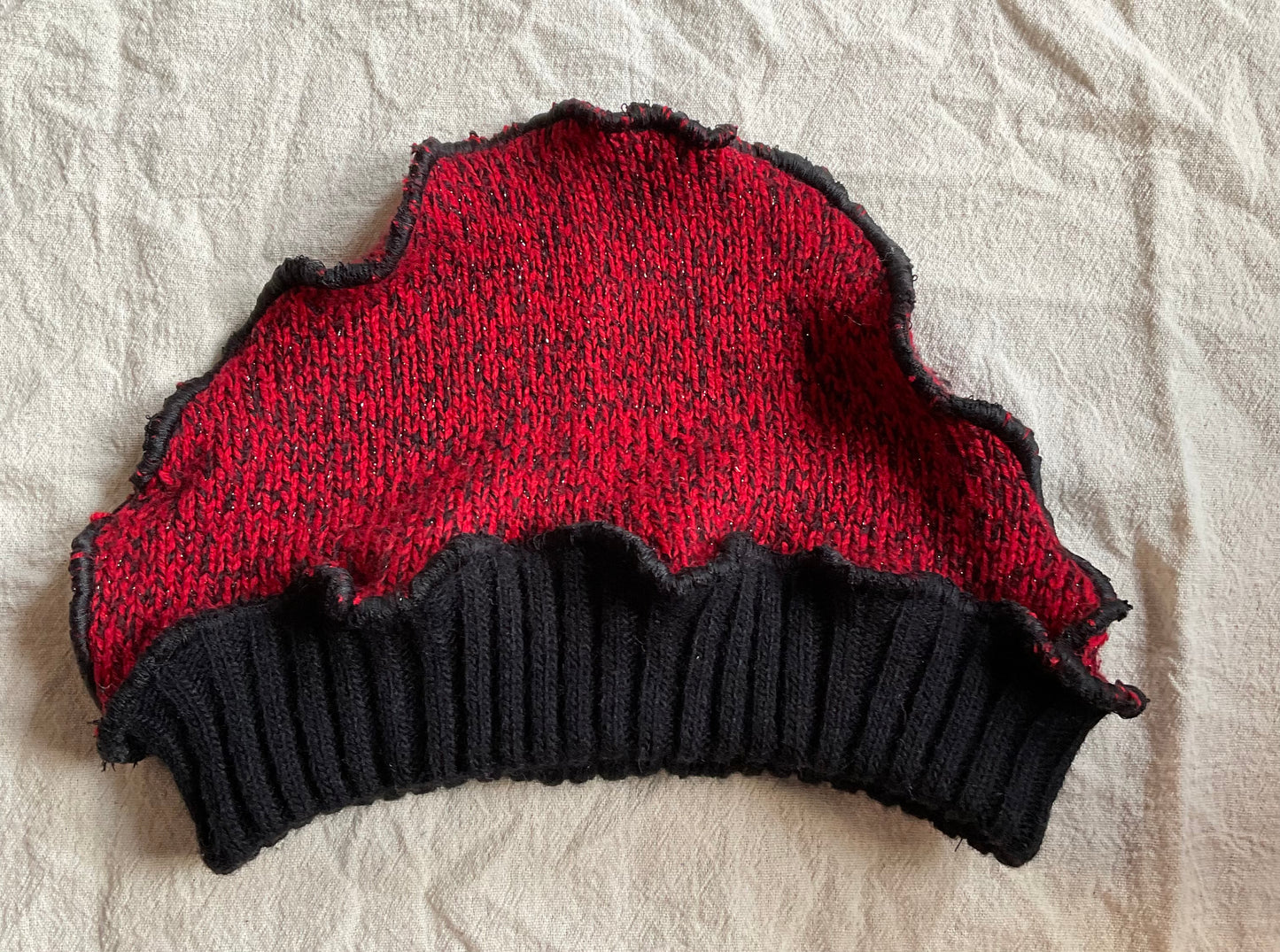 Red & Black Speckled Beanie